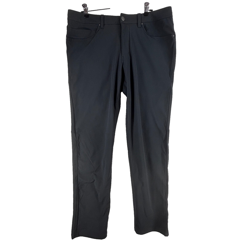 Lululemon Mens Pants ABC Classic 34 Warpstreme 5 Pocket Gray Stretch Chino